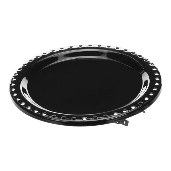 A black Bunn warmer assembly plate with holes.