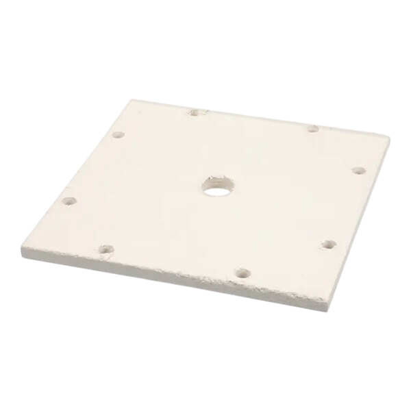 A white square Southern Pride Silica insulation board with holes.