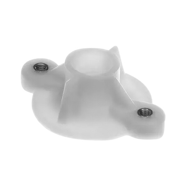 A white plastic Stero wash arm hub with screws.