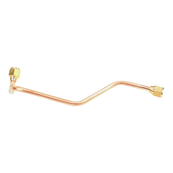 A copper pipe with a couple of nuts.