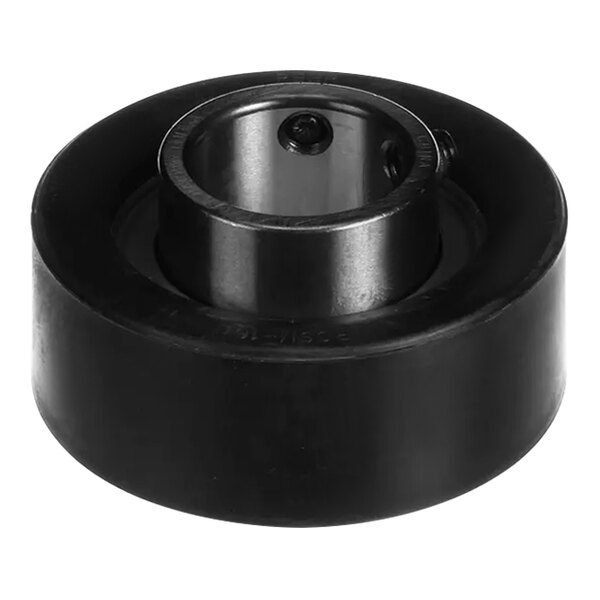 A black rubber Lennox bearing with a hole in the center.