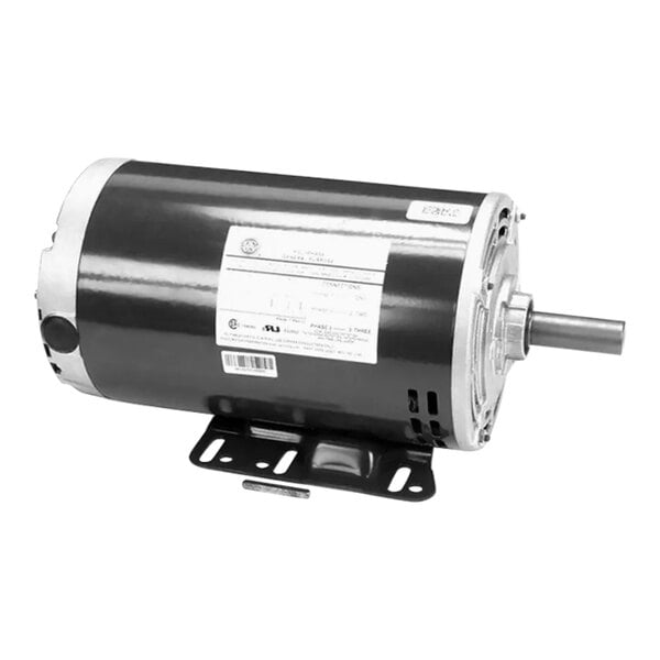 A black and silver Lennox electric motor.