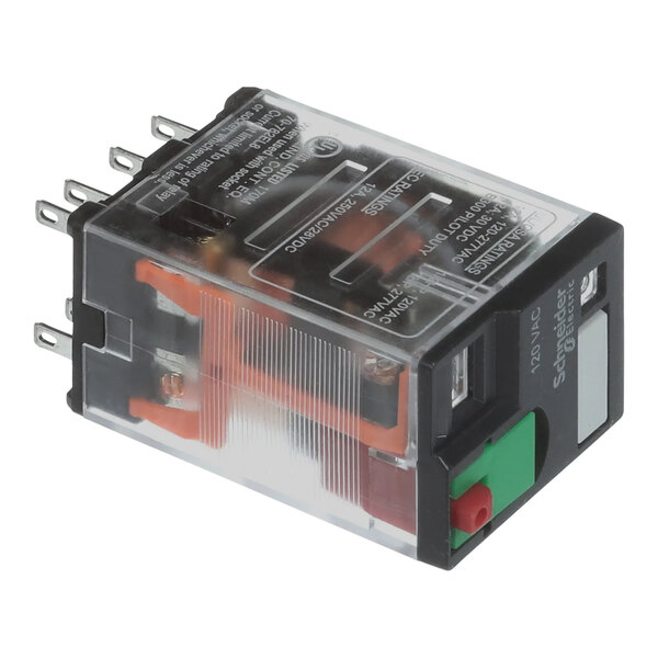 A Southern Pride relay with green and red wires.