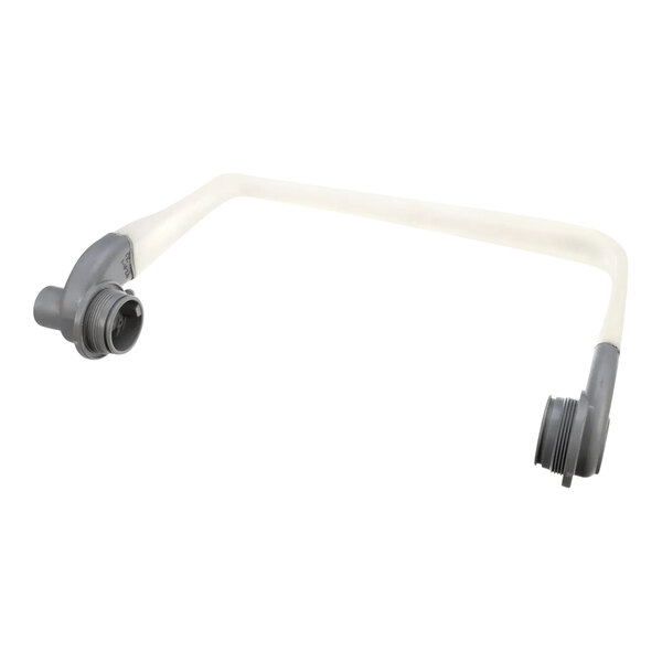 A white tube with a grey handle.