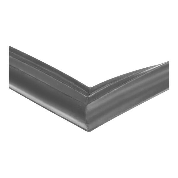 A black plastic frame with a grey border around a white window corner.