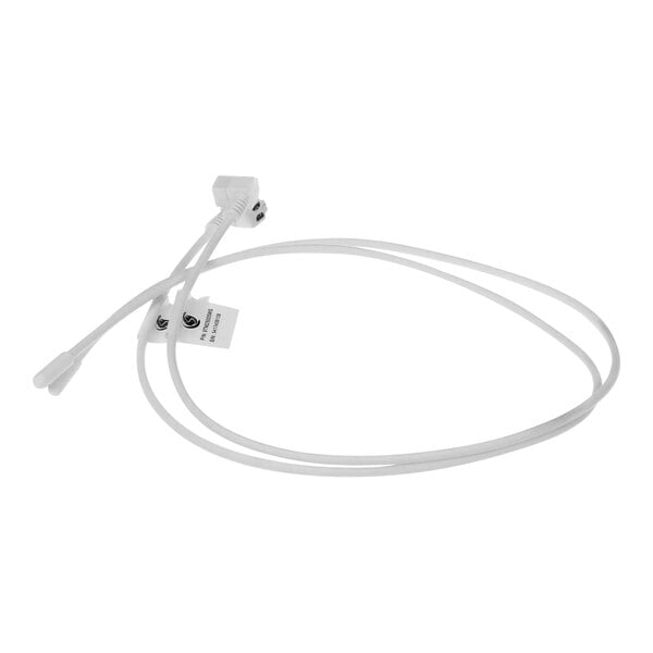 A white Hoshizaki Probe-Defrost cable with a white tag and connector.