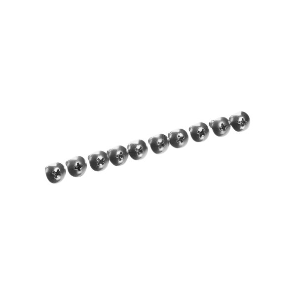 A row of Ice-O-Matic screws with a cross head.