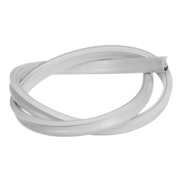 A white rubber gasket with two ends.