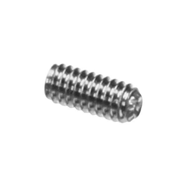 A close-up of a Hobart SC-131-88 metal screw with a metal head.