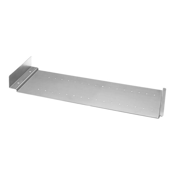 A metal plate with holes designed for a Hoshizaki ice machine bin.