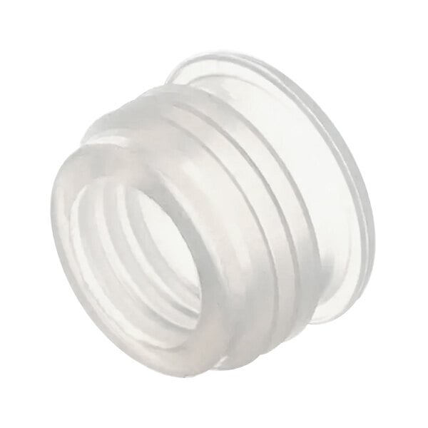 A clear plastic and white Bunn shank seal.