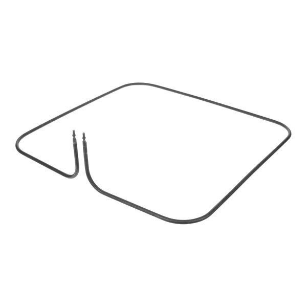 A black metal plate with a small hole and wires connected to it.