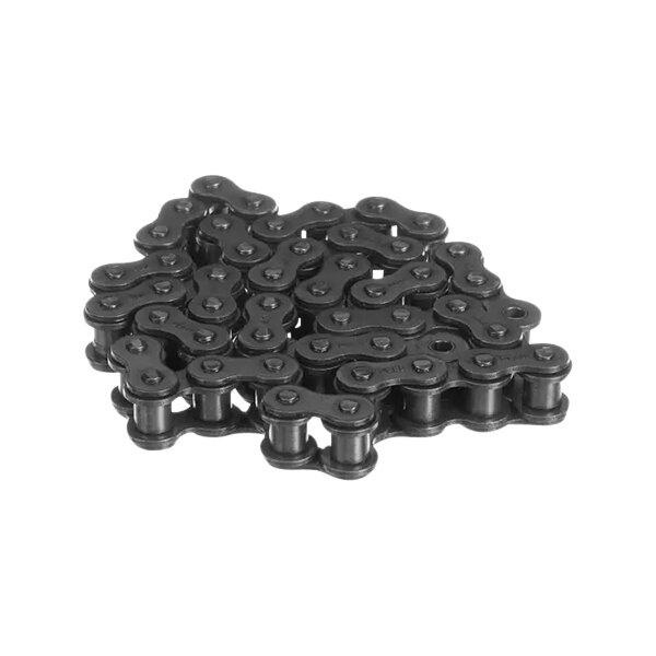 A close-up of a black Baxter #40 chain with black plastic pieces.