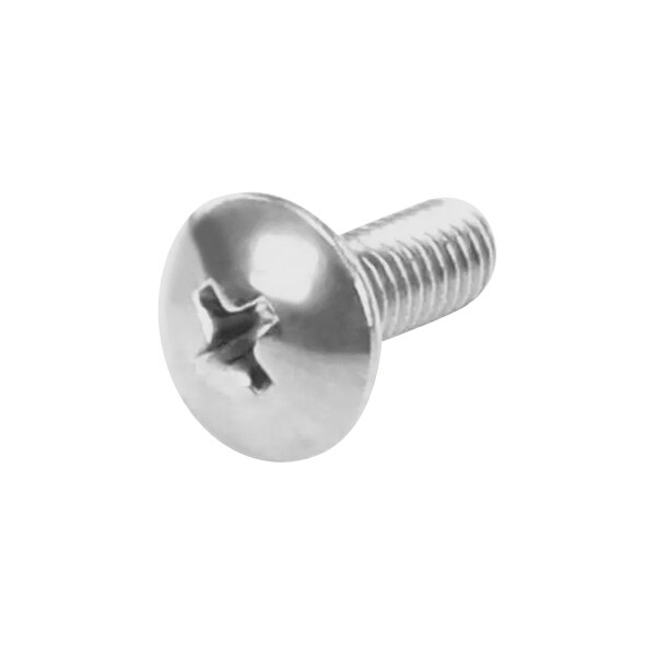 A close-up of a Hobart metal screw with a metal head.