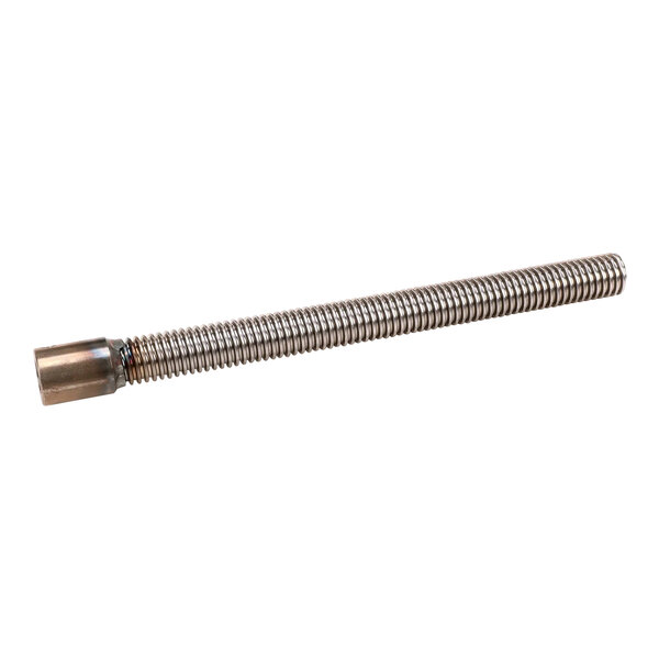 A stainless steel metal rod with a screw on the end.