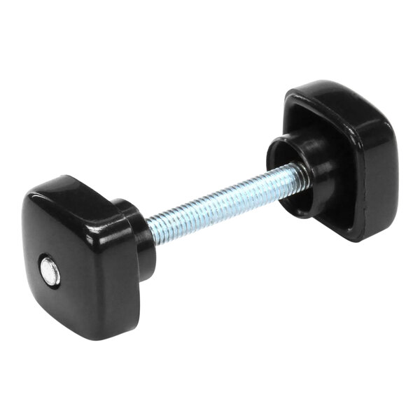 A black plastic Vollrath height adjuster screw knob.