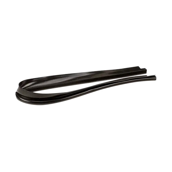 A black rubber gasket with a white background.