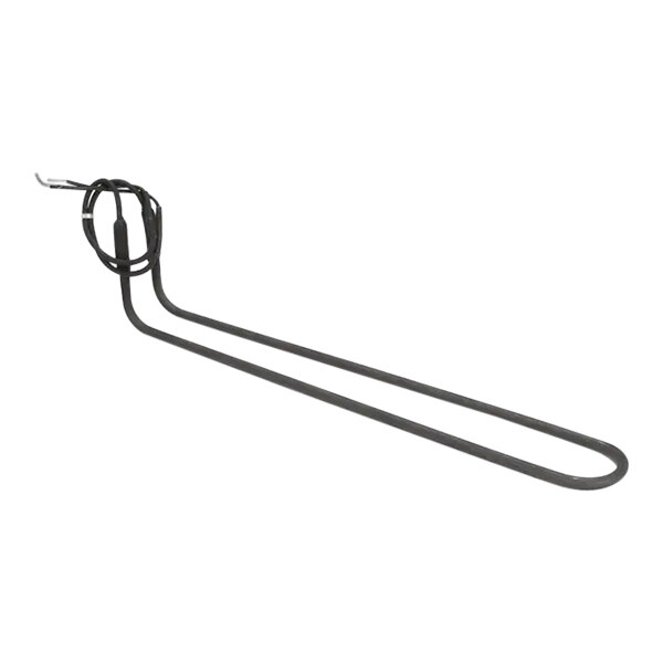 A black metal rod with a hook on one end.