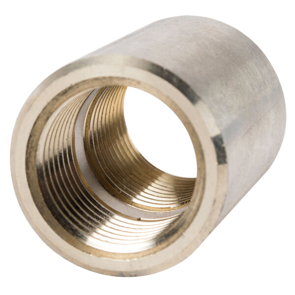 A T&S brass adapter with 1/2" NPSM and 1/2" BSPT female connections.