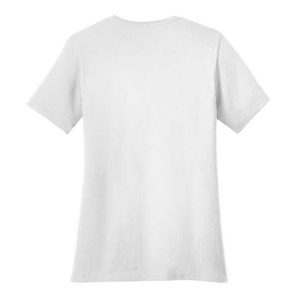 A white Port & Company short sleeve T-shirt.