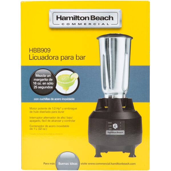 Hamilton Beach HBB908R 908 Bar Blender, two speed motor, 44 oz.  polycarbonate container, hi/low, stainless steel blades, 1 HP motor