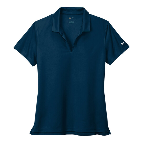 A navy Nike polo shirt with a white swoosh.