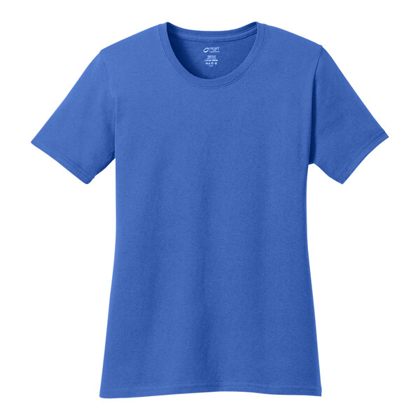 A royal blue Port & Company short sleeve t-shirt.