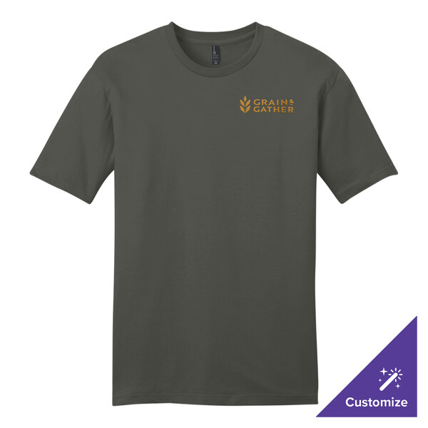 A District Deepest Gray short sleeve t-shirt with a logo on it.