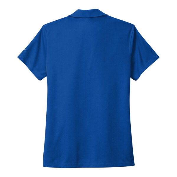 A blue Nike polo shirt.