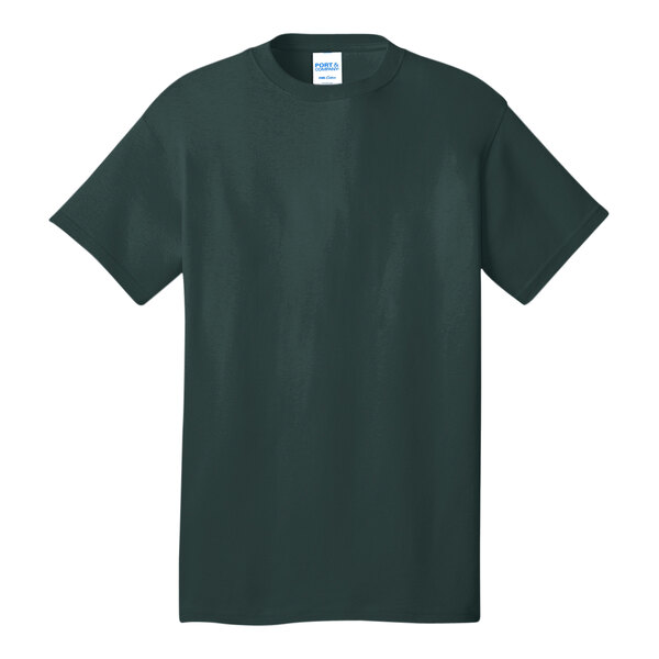 A dark green Port & Company short sleeve t-shirt.