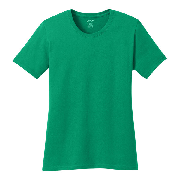 A Port & Company Kelly green short sleeve T-shirt.