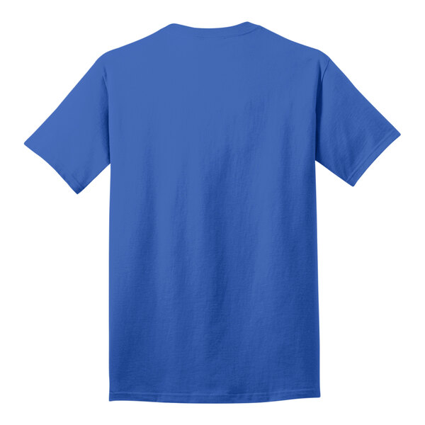 A royal blue Port & Company short sleeve t-shirt with the word 'soul' on it.
