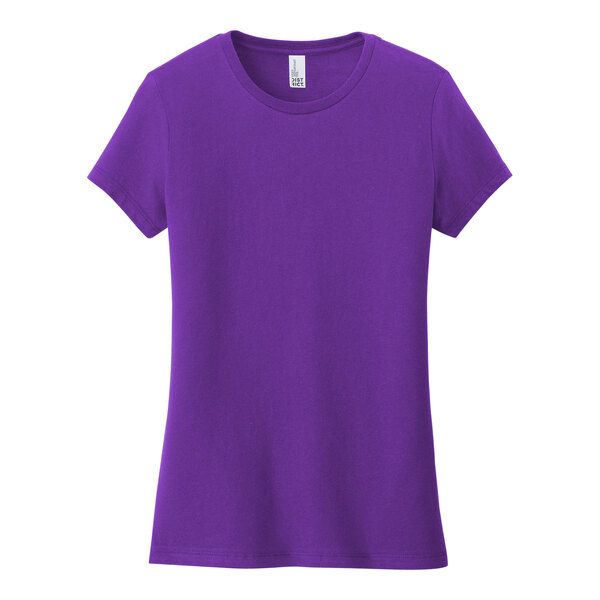 A District women's purple short sleeve t-shirt.