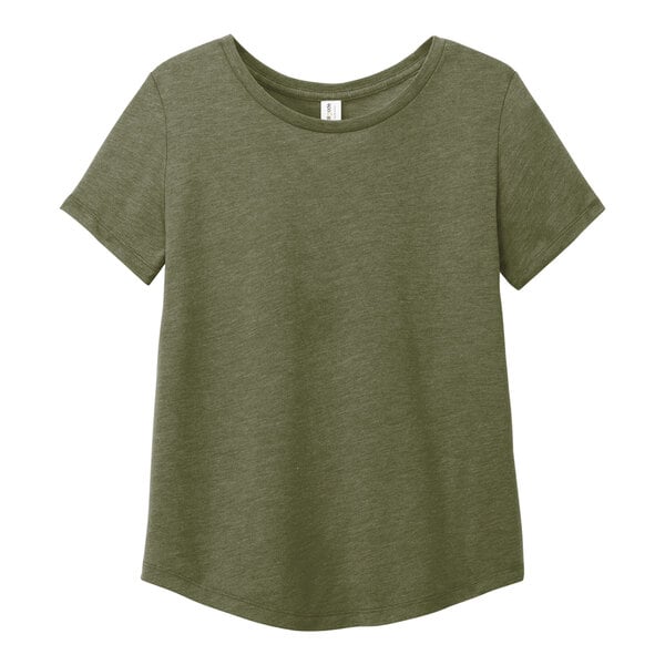 An olive green AllMade women's short sleeve T-shirt.