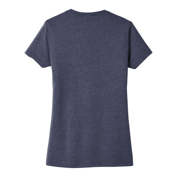 A District heathered navy blue short sleeve t-shirt on a white background.
