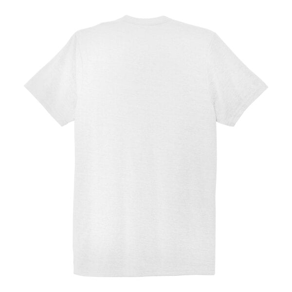 A white AllMade customizable T-shirt with a logo on it.