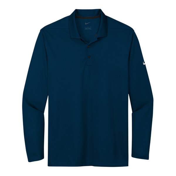 A navy Nike Dri-Fit short sleeve polo.