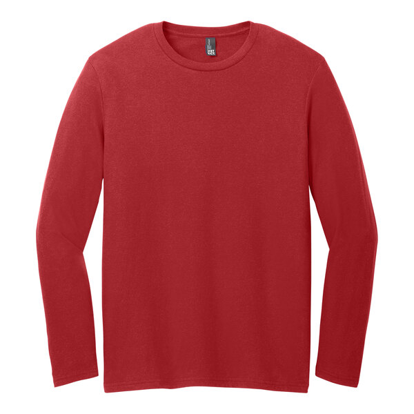 A District unisex red long sleeve T-shirt.