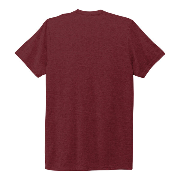 A red AllMade short sleeve t-shirt with a white logo on the back.