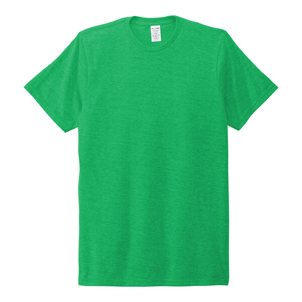A green AllMade customizable t-shirt.
