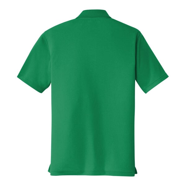 A bright kelly green Port Authority Dry Zone short sleeve polo shirt.