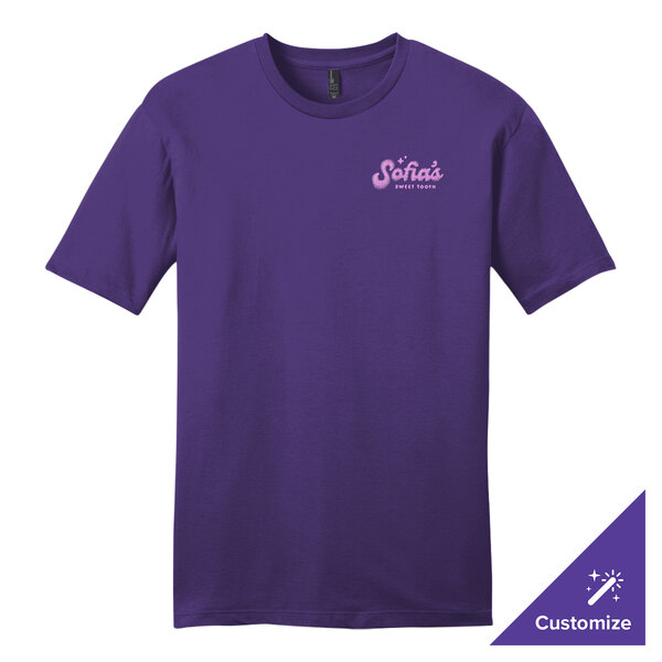 A large purple District t-shirt with the word "Shadestep" in a logo on it.