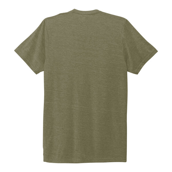 The back of a green AllMade t-shirt with a white logo.