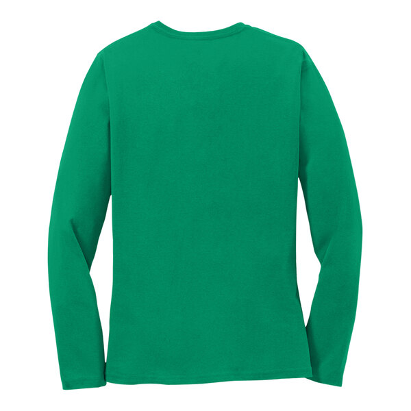 A green Port & Company long sleeve shirt.