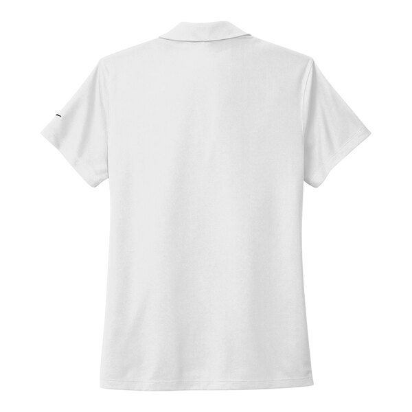 A white Nike polo shirt.