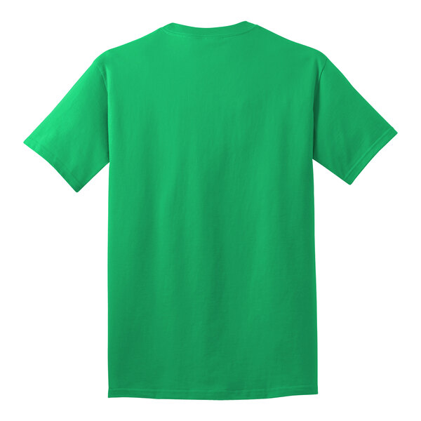 The back of a Port & Company Clover Green T-Shirt.