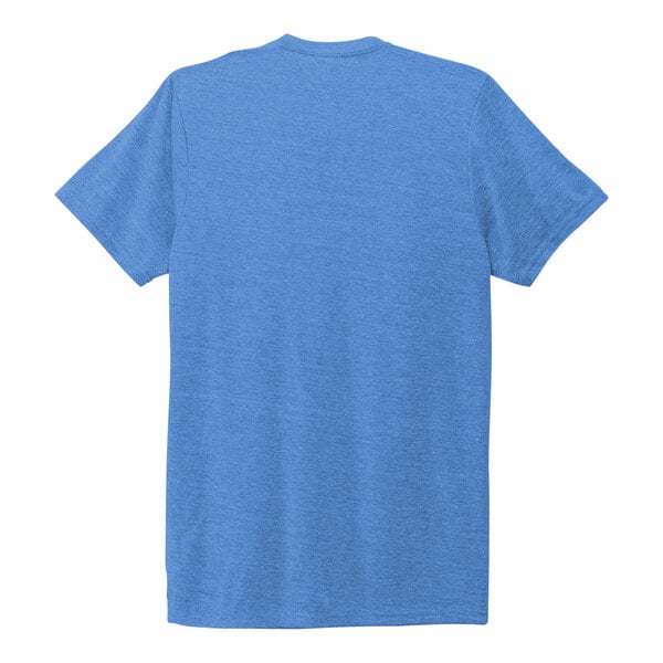 An azure blue AllMade customizable tri-blend t-shirt.