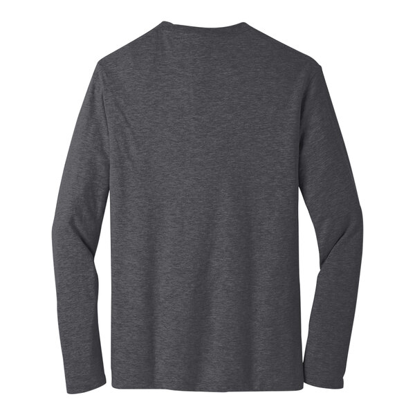 A heathered charcoal District long sleeve t-shirt.
