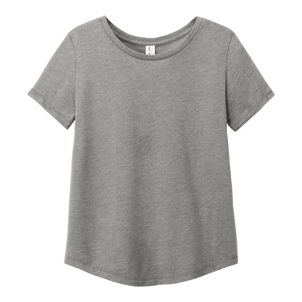 An AllMade women's grey tri-blend tee with a scoop neck.