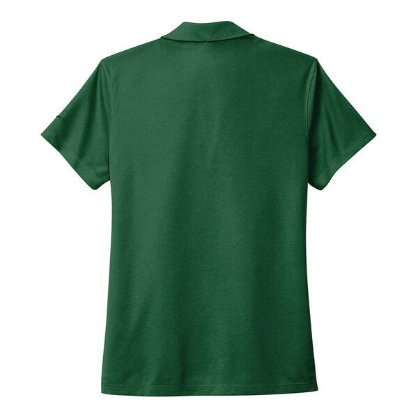 A green Nike polo shirt.